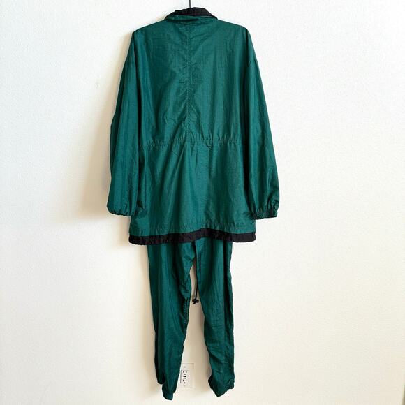 Bike Green Black Vintage 90s Nylon Track Suit Men’s Medium - Picture 5 of 8